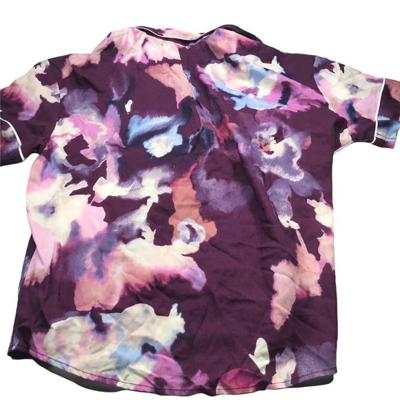 Stars Above Women's Button Sleep Shirt XS Purple New - Picture 2 of 14